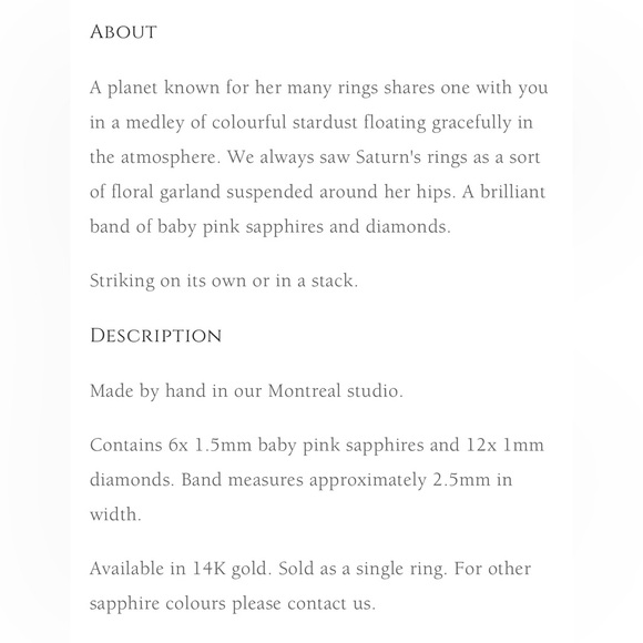 Sofia Zakia Saturn’s Garland Ring, Rose Gold, Size 5 - Picture 8 of 8